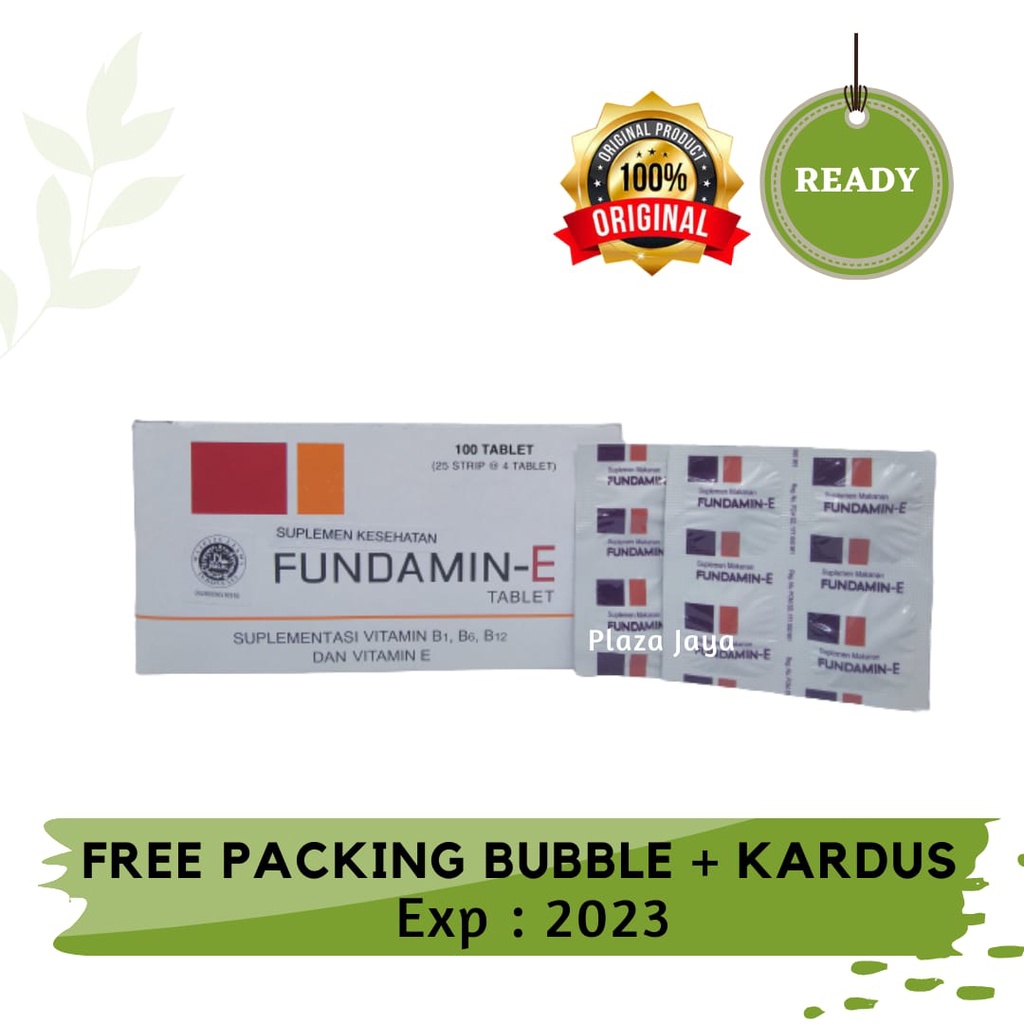 Jual Fundamin E Tablet Suplemen Vitamin B B B Vitamin E