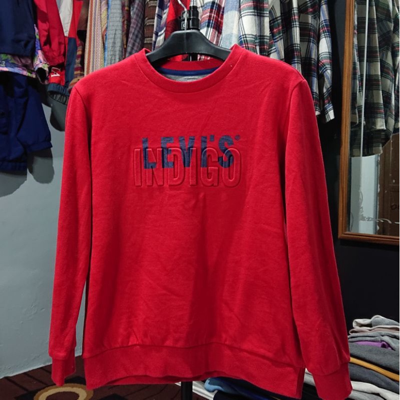 Jual Levis Crewneck Emboss Logo Original Second Shopee Indonesia