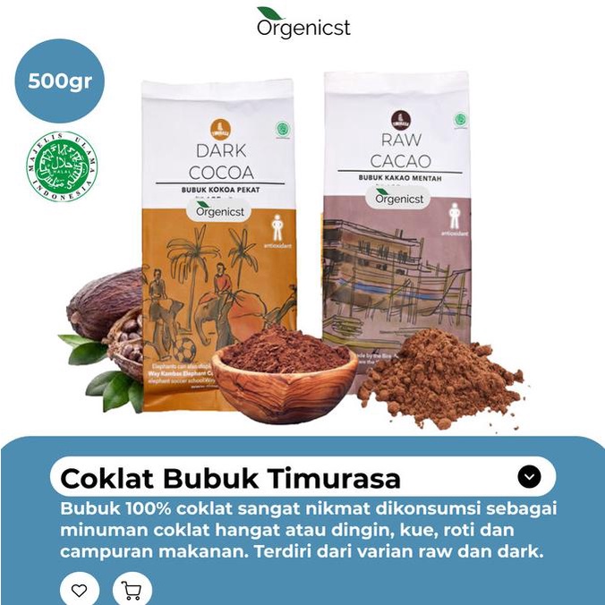 Jual Terbaru Dark Cacao Raw Cocoa Powder Bubuk Coklat Cokelat Organik