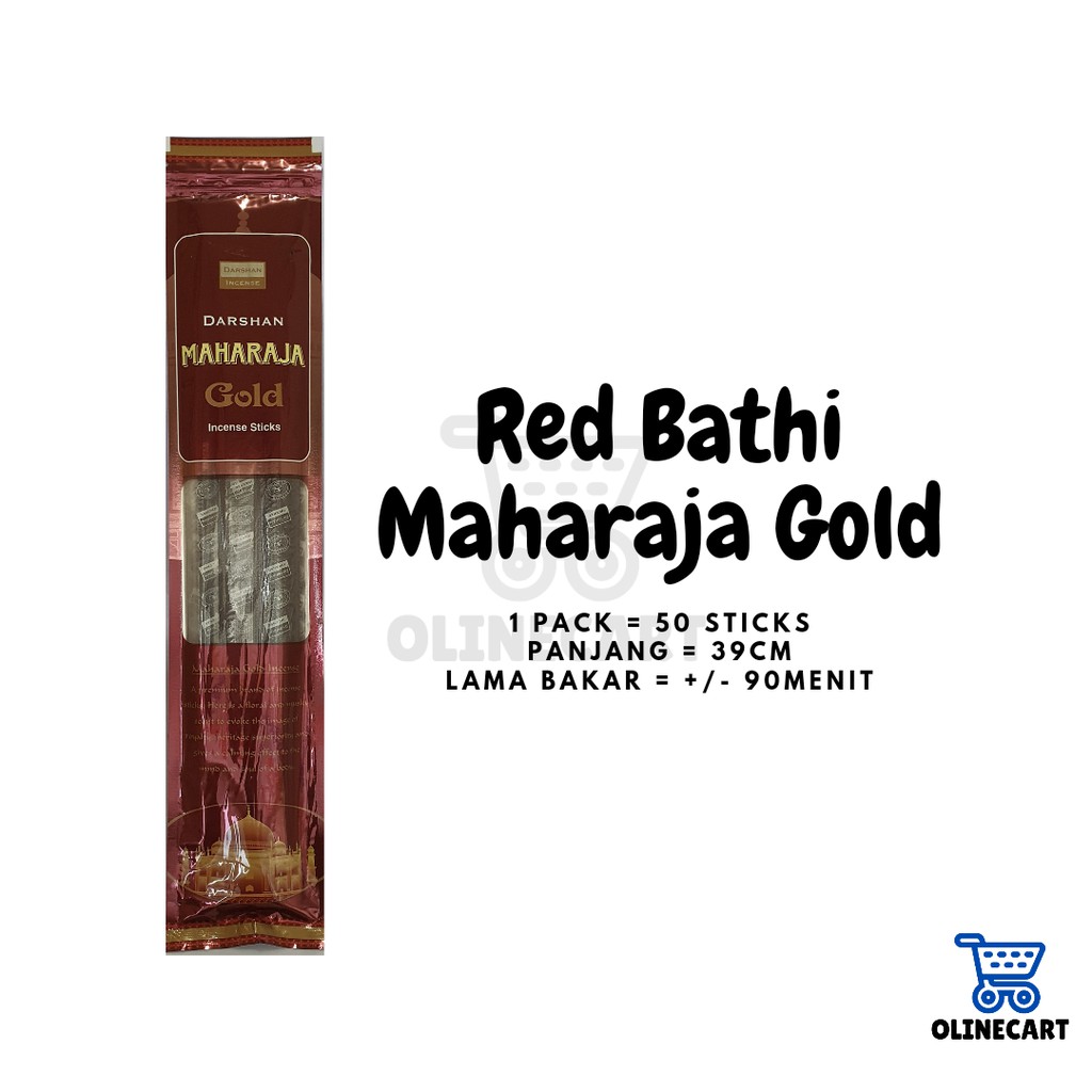 Jual Hio Dupa Red Bathi Maharaja Gold By Darshan 1slop 10pack