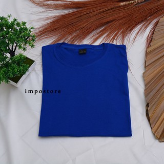 Jual Kaos Polos Pria Dan Wanita Cotton Combed 30s Biru Benhur Shopee