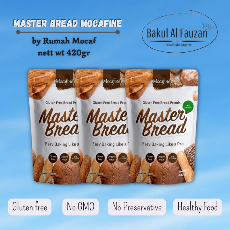 Jual Master Bread Mocafine Tepung Sehat Gluten Free Bread Premix