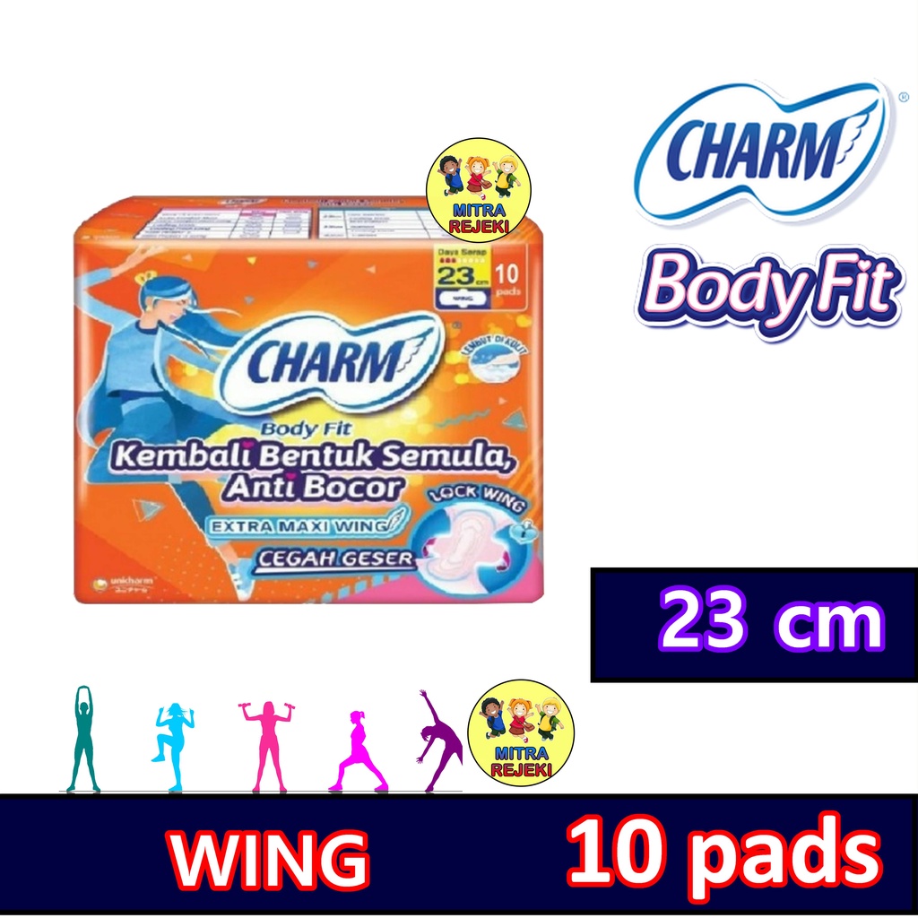 Jual Charm Body Fit Extra Maxi Wings Cm Isi Pads Pembalut Wanita