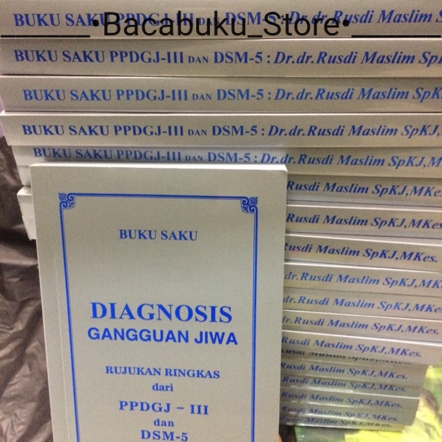 Jual Buku Saku Diagnosis Gangguan Jiwa Rujukan Ringkas Dari PPDGJ