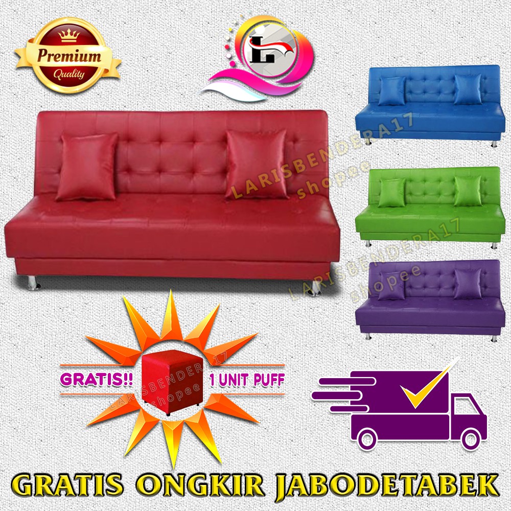 Sofa Bed Reclining Kancing Gratis 1 Puff Seharga 300rb Minimalis