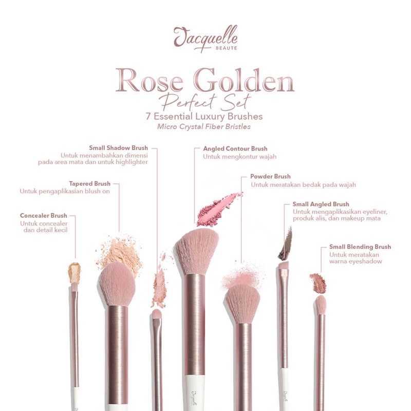 Jual Jacquelle Rose Golden Perfect Brush Set Shopee Indonesia