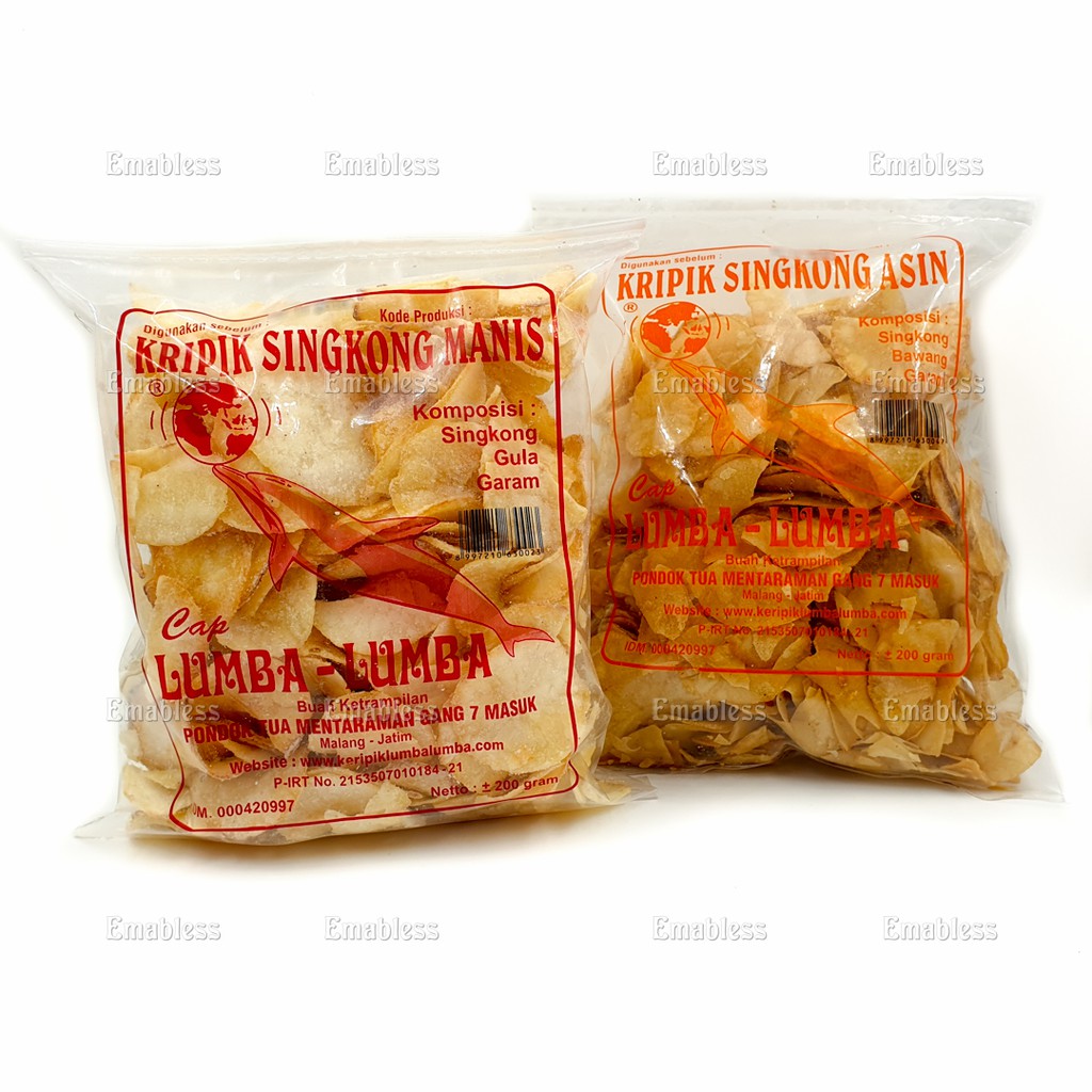 Jual Paket Isi 2 Keripik Singkong Malang Kripik Lumba Lumba Kecil 200gr