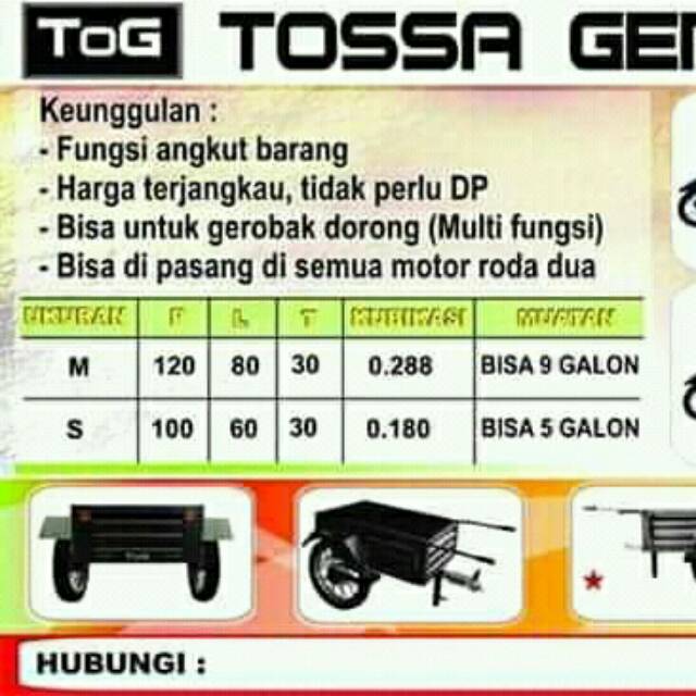 Jual Tossa Gerobak Tog Shopee Indonesia