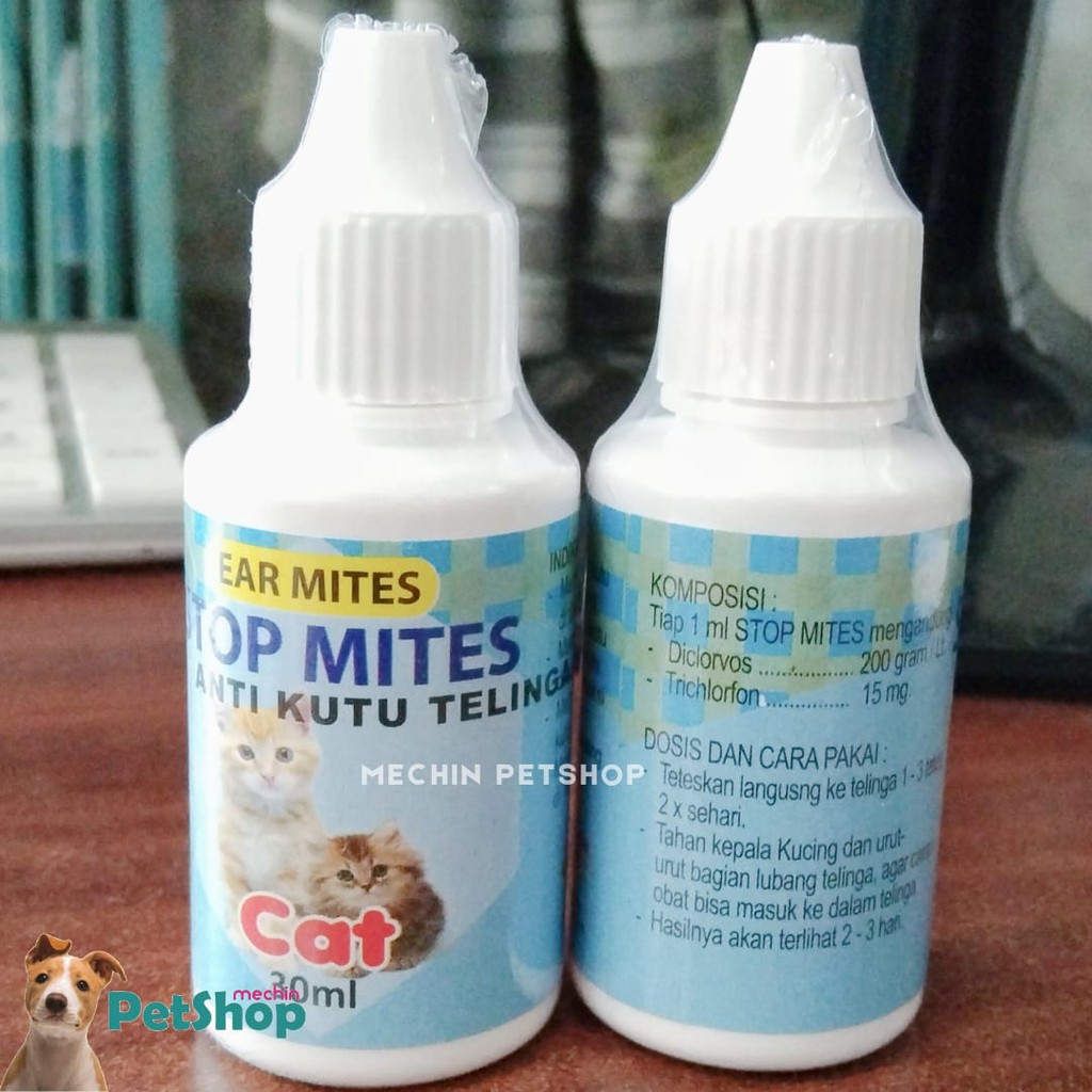 Jual Stop Mites Ml Ear Mites Anti Kutu Telinga Kucing Shopee