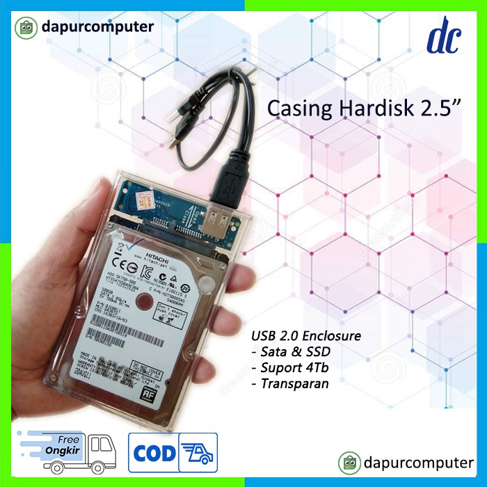 Jual Casing Hardisk External Sata Nyk Inch Usb Transparan