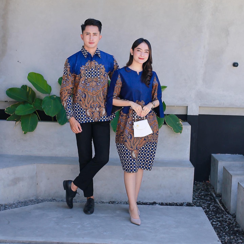 Jual Benang Raja Batik Couple Pria Wanita Motif Kotak Benji Kecil