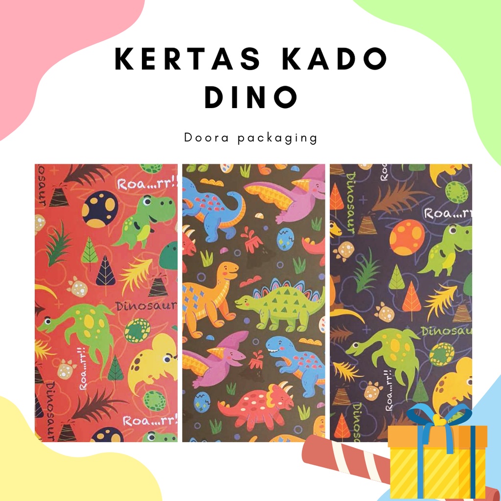 Jual Kertas Kado Sansan Wawa Seri Dinosaurus Shopee Indonesia