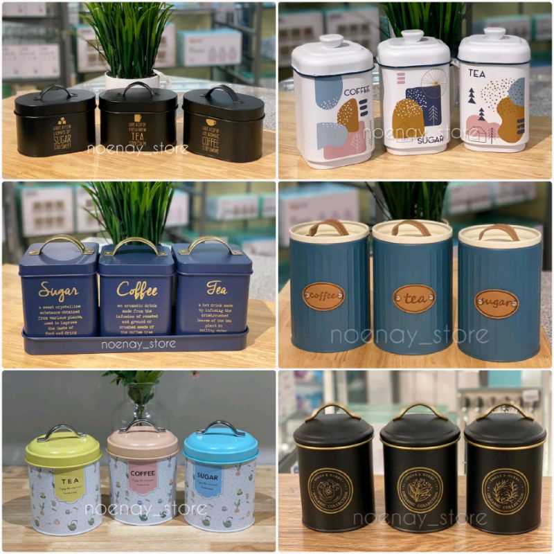 Jual Canister Set Piece Toples Kaleng Kopi Teh Gula Shopee Indonesia