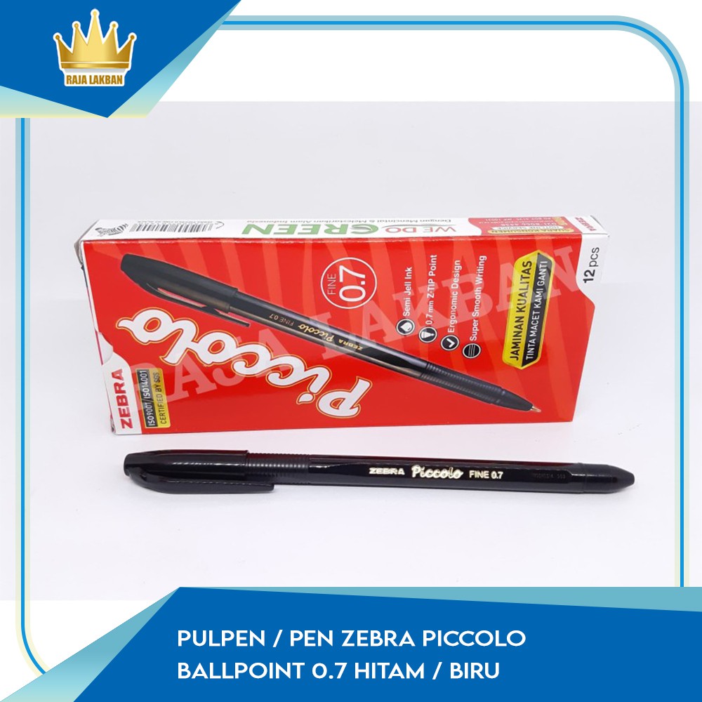 Jual Pulpen Pen ZEBRA Piccolo Ballpoint 0 7 HITAM BIRU Shopee