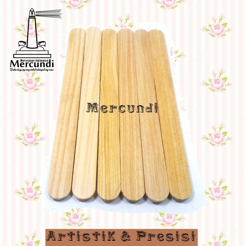 Jual Stik Es Krim Halus Super Kayu Pinus Popsicle Stick Ice Cream Pine