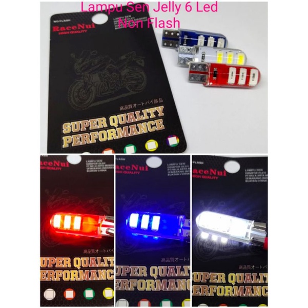 Jual Lampu Sen Jelly Kedip Flash 6led Warna Biru Merah Putih Jual 1set