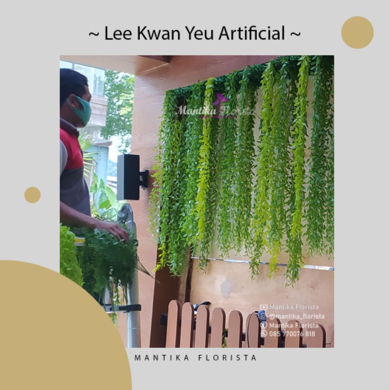 Jual Daun Lee Kwen Yeu Warna Hijau Muda Daun Juntai Tanaman Artificial