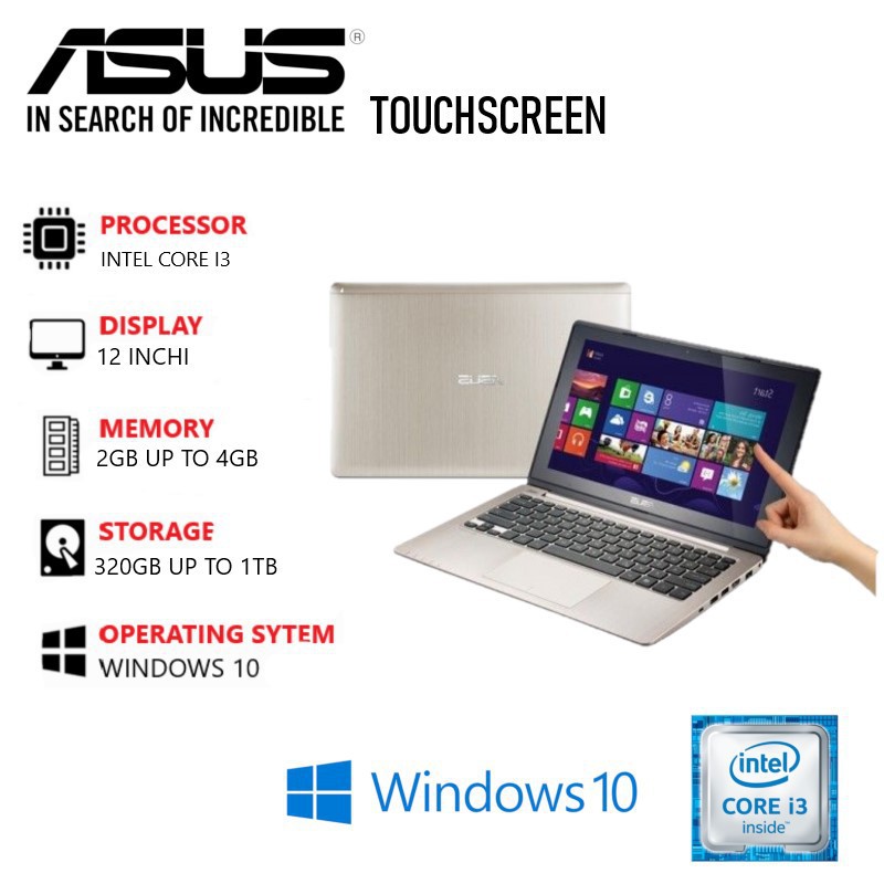 Jual Notebook Asus S200E Intel Core I3 Touchscreen RAM 4GB HDD 500GB