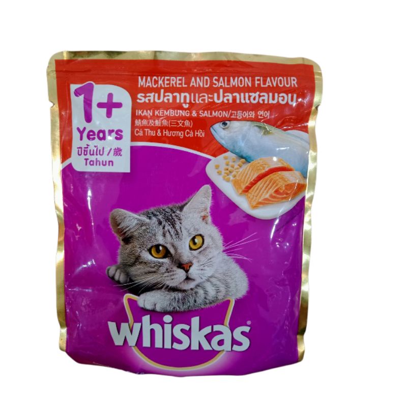 Jual Whiskas Pouch Mackerel Dan Salmon 85gr Shopee Indonesia