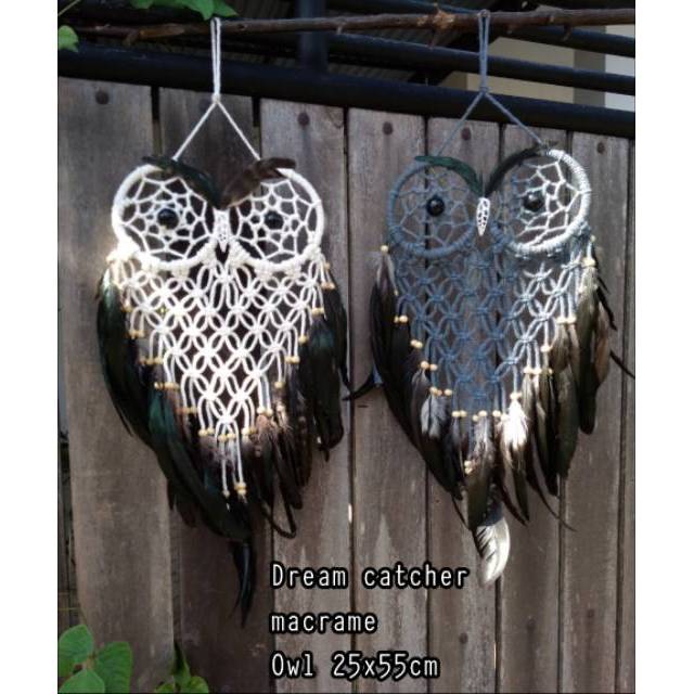 Jual Dream Catcher Macrame Owl BURUNG HANTU Lambang Kebijaksanaan