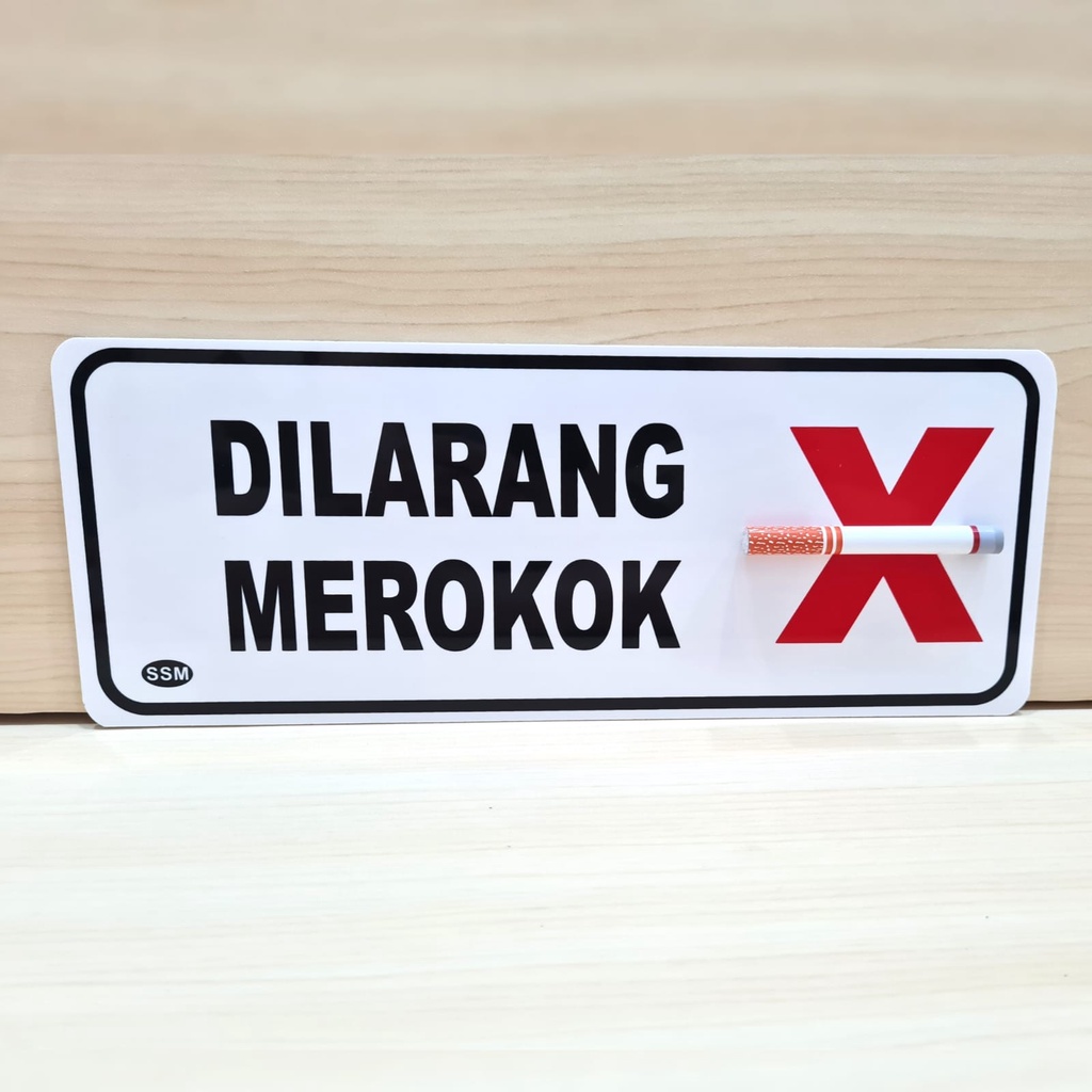 Jual Label Sign Akrilik 3D DILARANG MEROKOK Shopee Indonesia