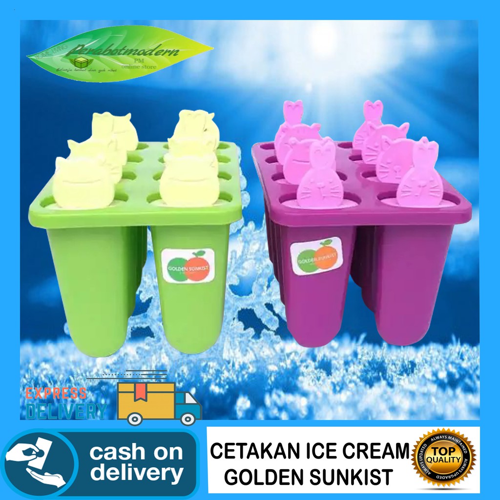 Cod Cetakan Ice Cream Golden Sunkist Cetakan Es Krim Puding