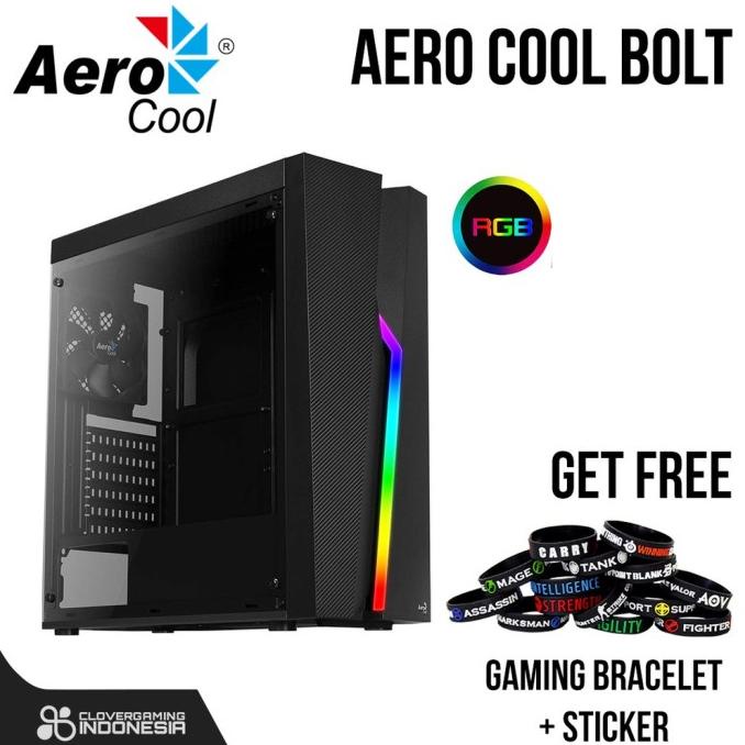 Jual Aerocool Bolt Aero Cool Casing Mid Tower Pc Drfg E Shopee