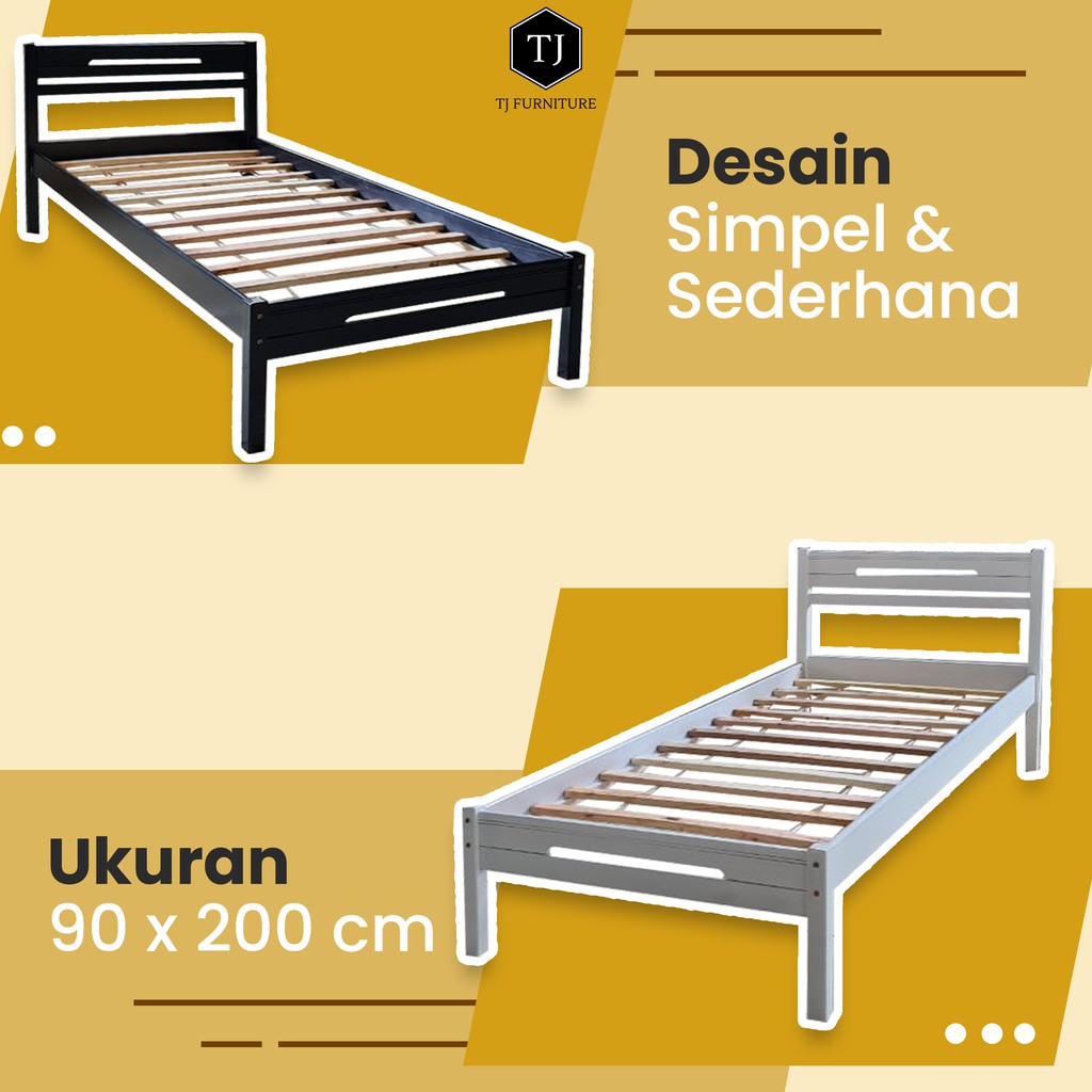 Jual Ranjang Kayu Tempat Tidur Kayu Single Bed Divan Kayu Minimalis