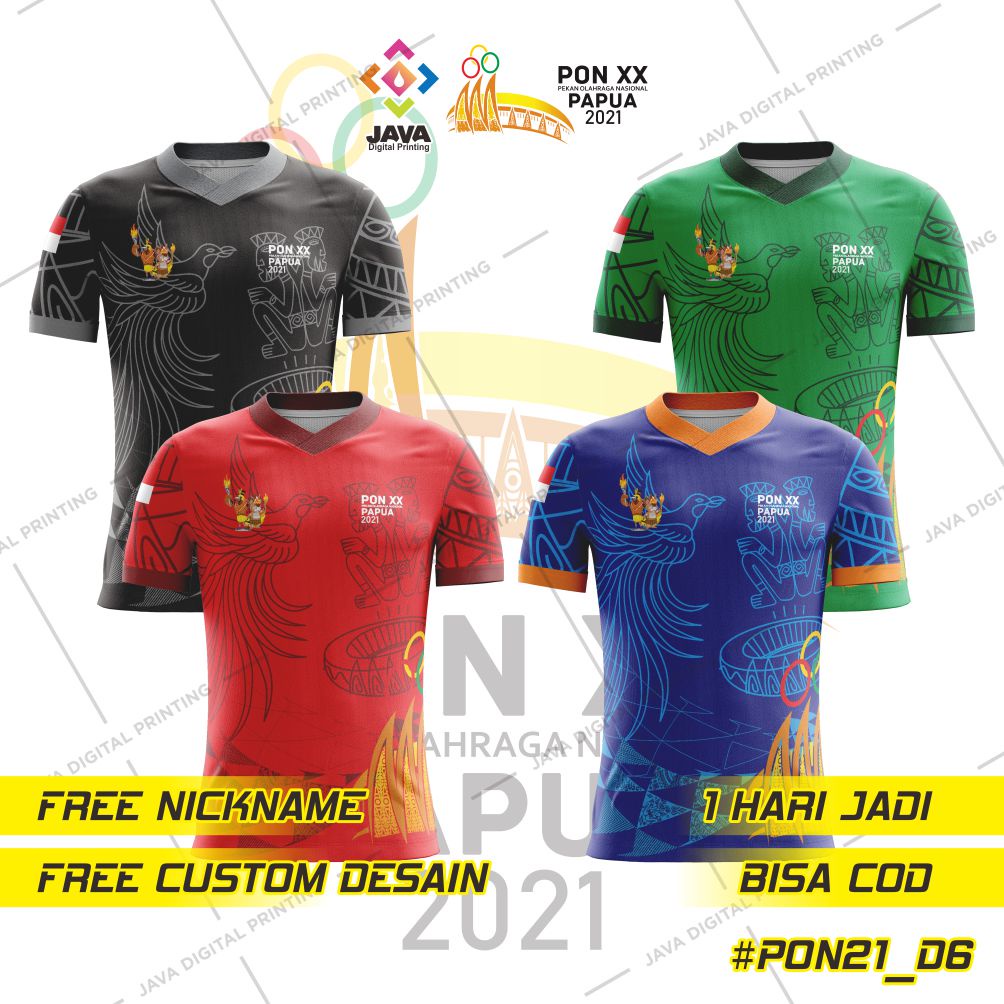 Jual Jersey Baju Kaos Pon Papua D Free Nickname Custom Desain Dll