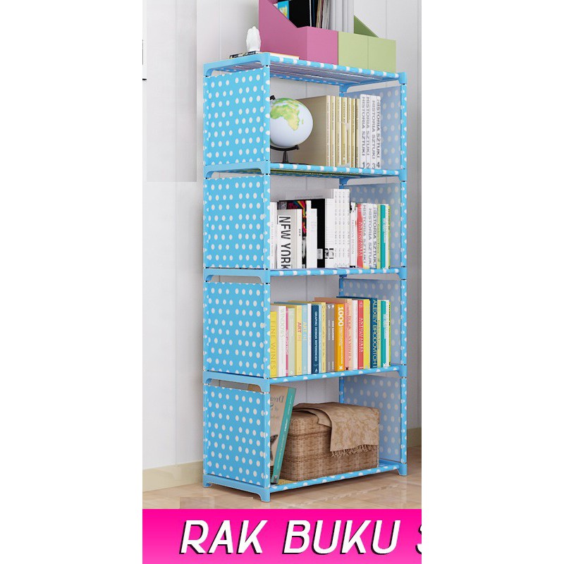 Jual Kg Shenar Rak Buku X Susun Mudah Dibongkar Pasang Shopee