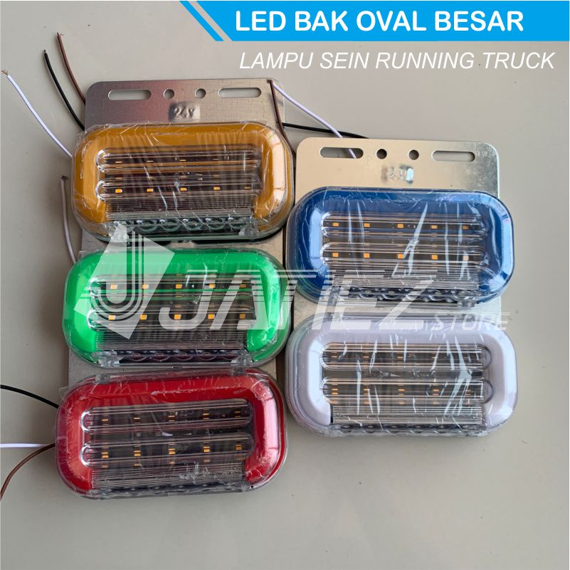 Jual Lampu Bak Led Universal Oval Besar Sein Sen Running 24V Truck Truk