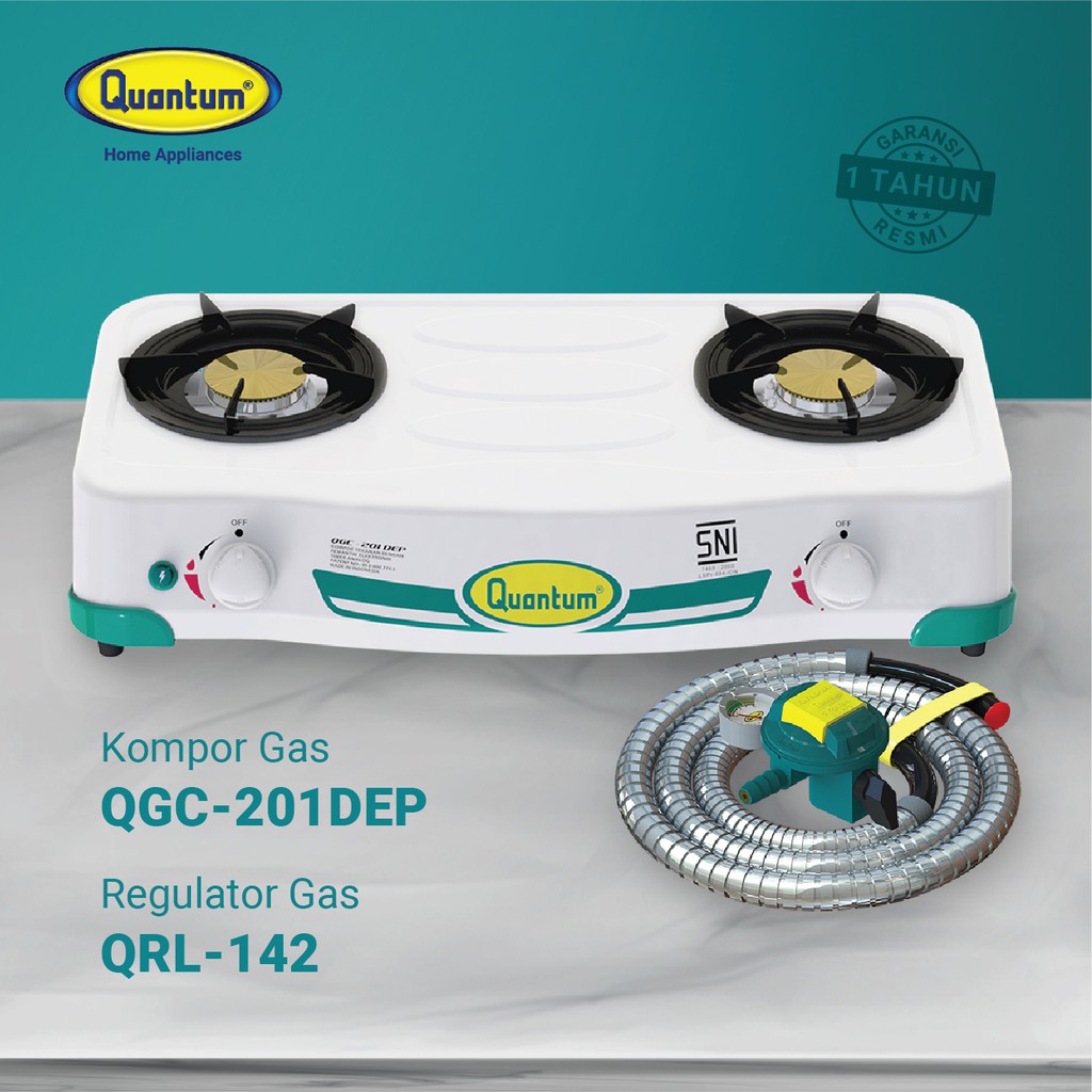 Jual Paket Quantum Kompor Gas Tungku Qgc Dep Dan Selang Regulator