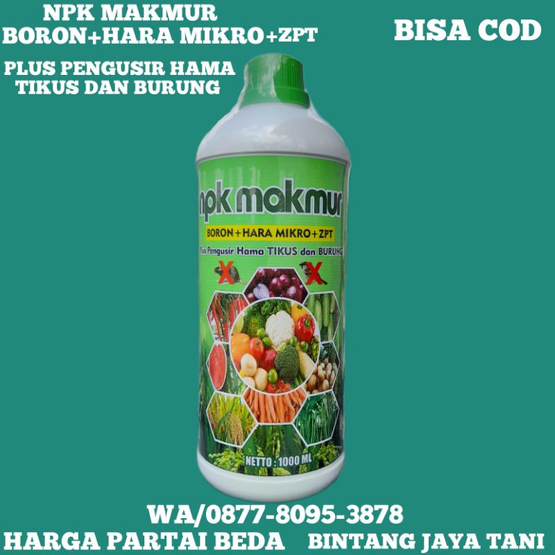 Jual Npk Makmur Cair Boron Hara Makro Zpt Plus Pengusir Hama Tikus