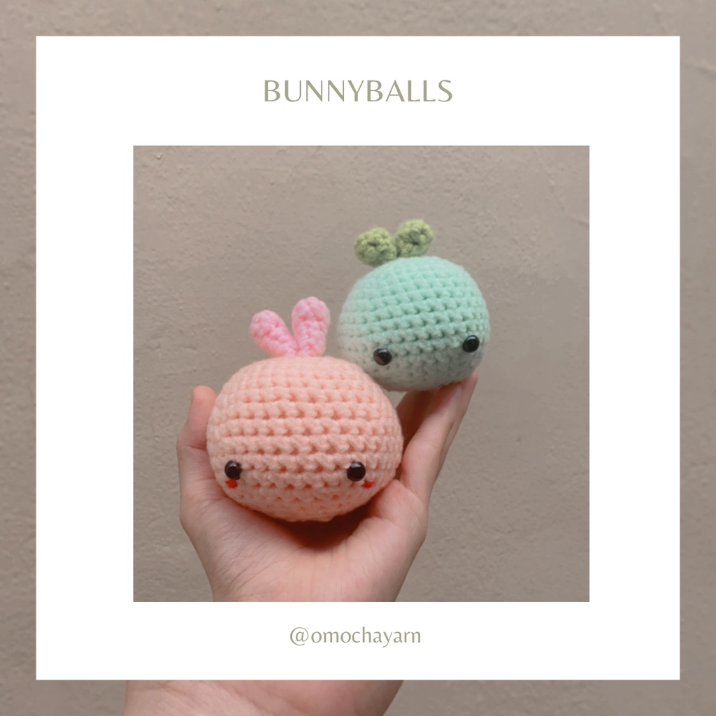 Jual Bunny Ball Amigurumi Boneka Rajut Shopee Indonesia