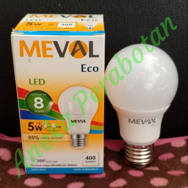 Jual Lampu LED 5 Watt ECO LED BULB MEVAL Shopee Indonesia