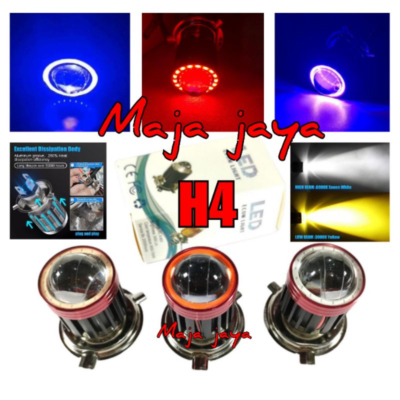 Jual Bohlam Lampu Utama Motor LED H4 Vixion Scoopy Fi Mx King Verza