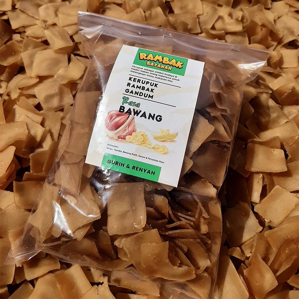 Jual Kerupuk Krupuk Rambak Mentah Rasa Bawang 500 Gram Shopee Indonesia