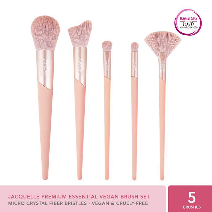 Jual Jacquelle Premium Essential Vegan Brush Set Shopee Indonesia