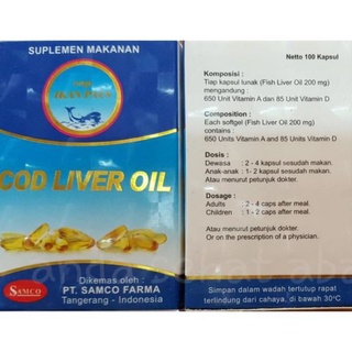 Jual Samco Cod Liver Oil Isi 100 Softgel Vitamin Minyak Ikan Fish Oil