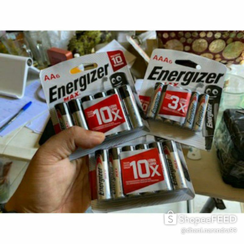 Jual Baterai Energizer Alkaline Max AA Dan AAA Isi 6 Pcs Shopee Indonesia