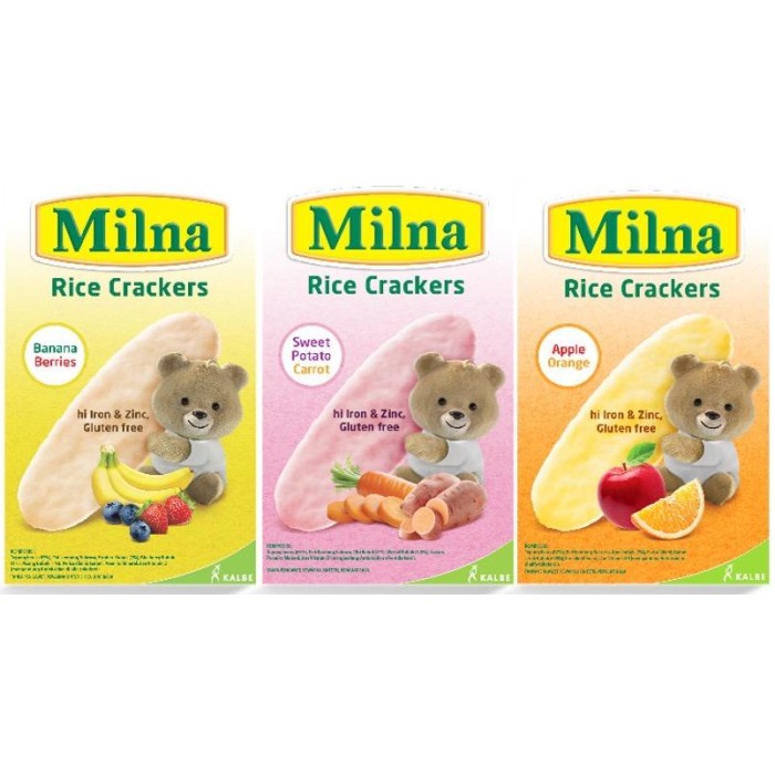 Jual Milna Rice Crackers 20gr Snack Cemilan Bayi Shopee Indonesia