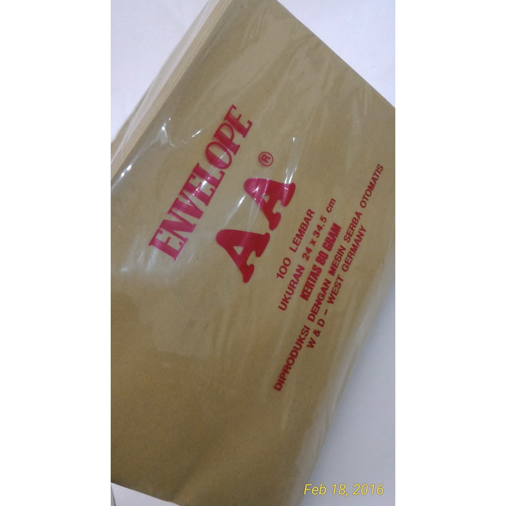 Jual AMPLOP COKLAT AA 24 X 34 5 Uk FOLIO 80 Gr 100 Lbr Shopee