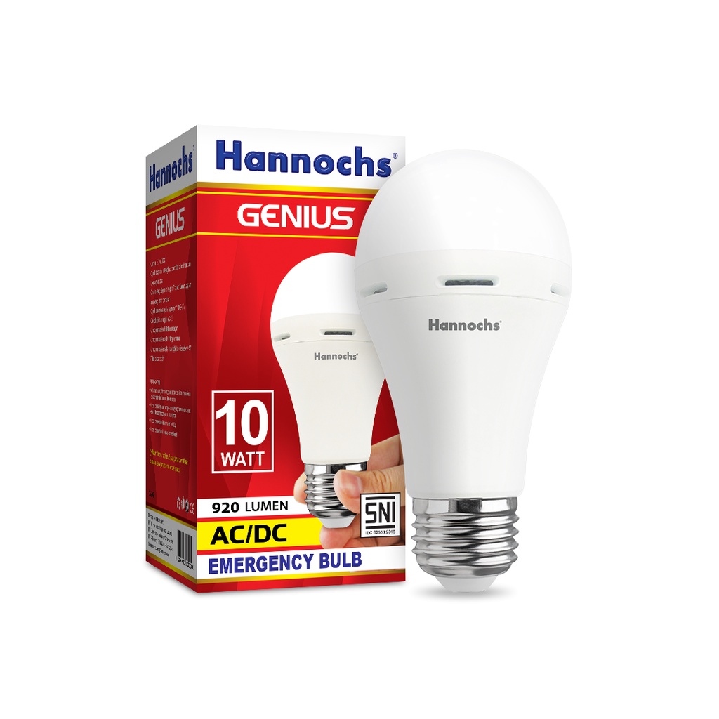 Jual Lampu LED Hannochs Genius 10watt Emergency LED Magic Ac Dc Genius