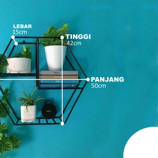 Jual Hiasan Dinding Hexagonal Rak Dinding Besi Dekorasi Rumah Bahan