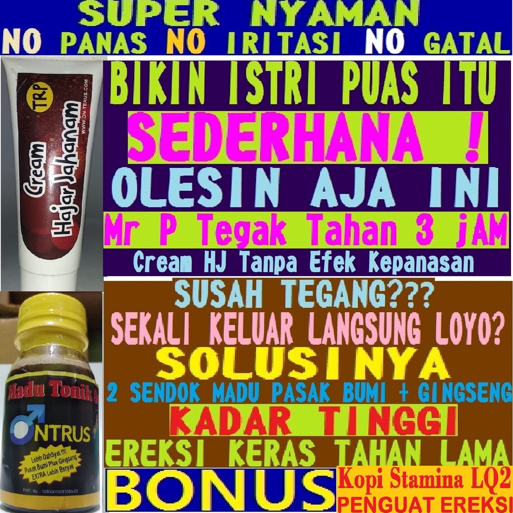 Jual Hajar Jahannam Premium Original Cream Obat Kuat Oles Trp Tanpa