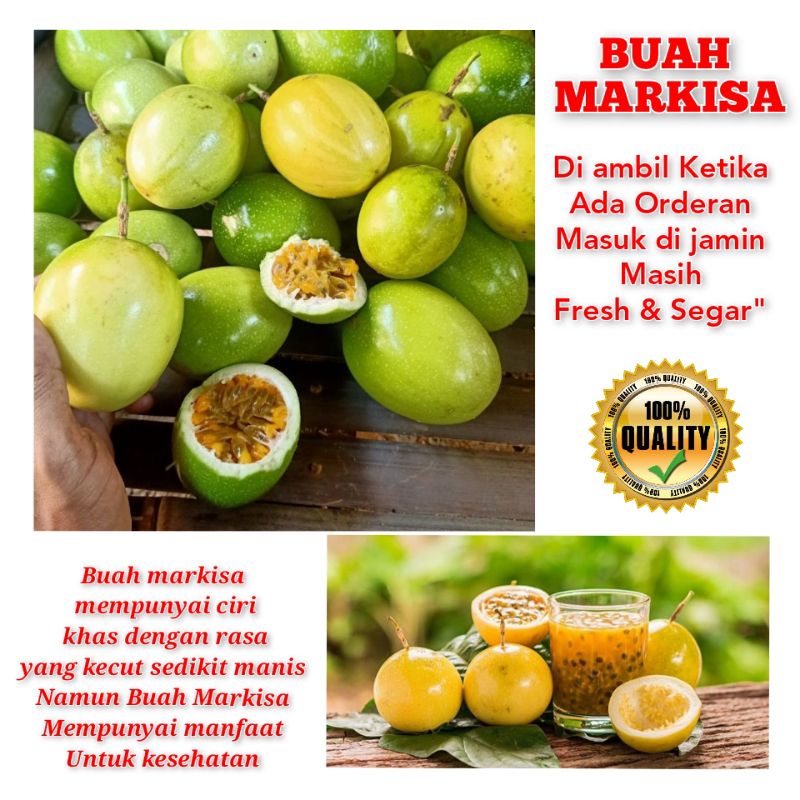 Jual BUAH MARKISA FRESH SEGAR MURAH 1 KG Shopee Indonesia