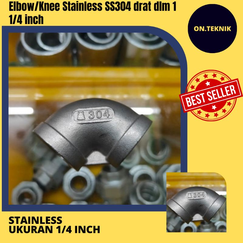 Jual Elbow Knee Stainless SS304 Drat Dlm 1 1 4 Inch Shopee Indonesia