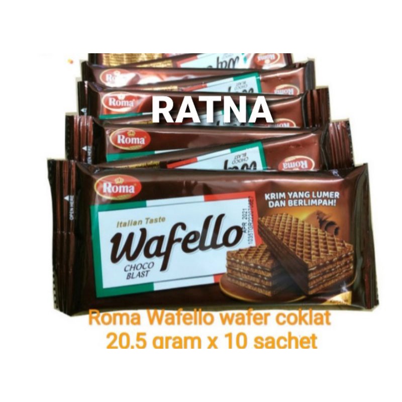 Jual Wafello Roma Wafer Coklat Italian Taste Pack Isi Pcs