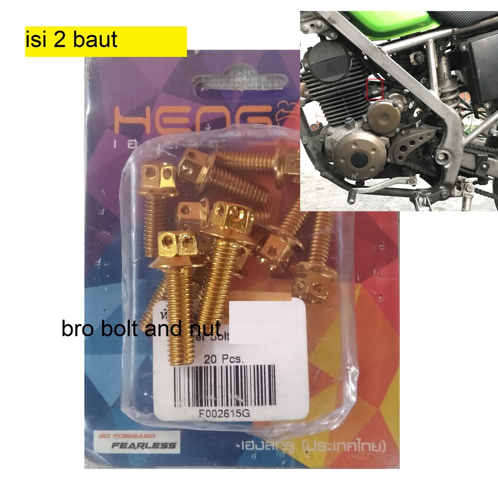 Jual Baut Probolt Tensioner Kawasaki KLX 150 BF Original Heng Thailand