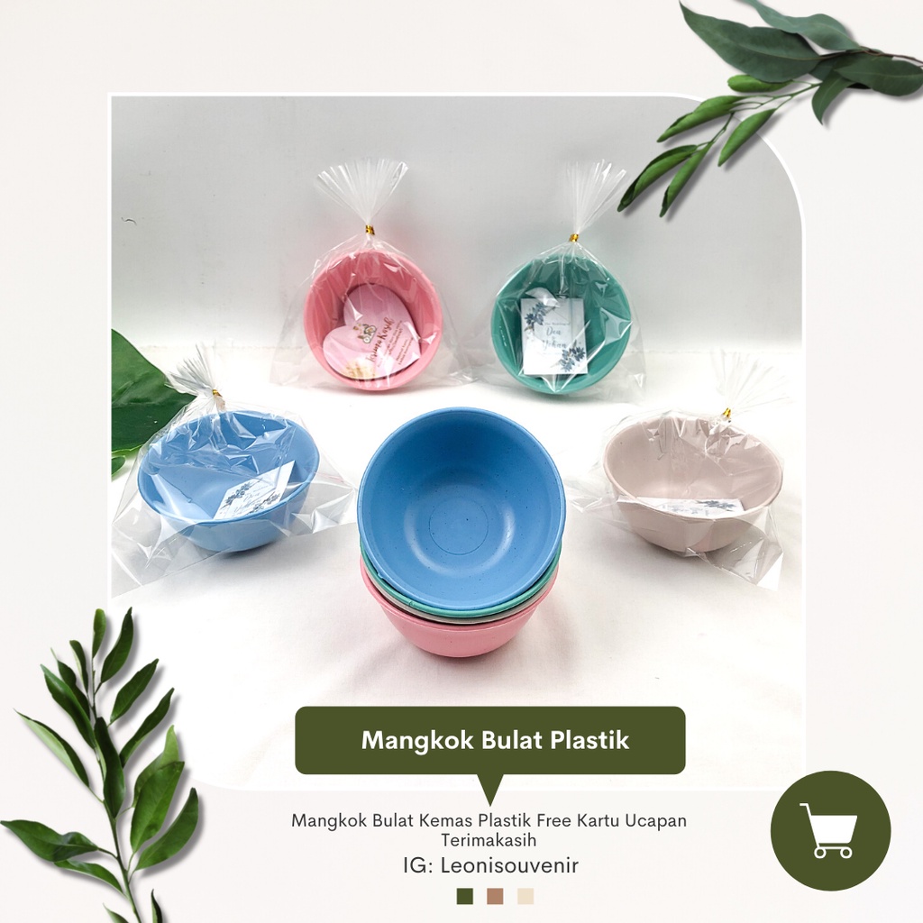 Jual Souvenir Mangkok Bulat Plastik Kemas Plastik Indonesia Shopee